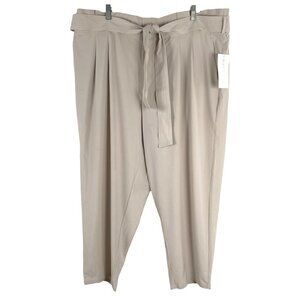 Athleta Skyline Pant II Women's Size 22 Abalone Gray Beige Tie Waist NWT PT-1906